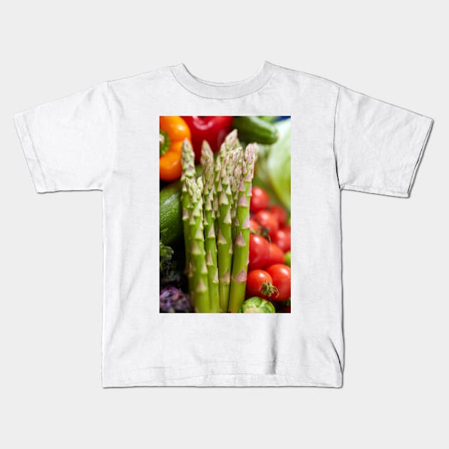 Group of various vegetables in closeup Kids T-Shirt by naturalis